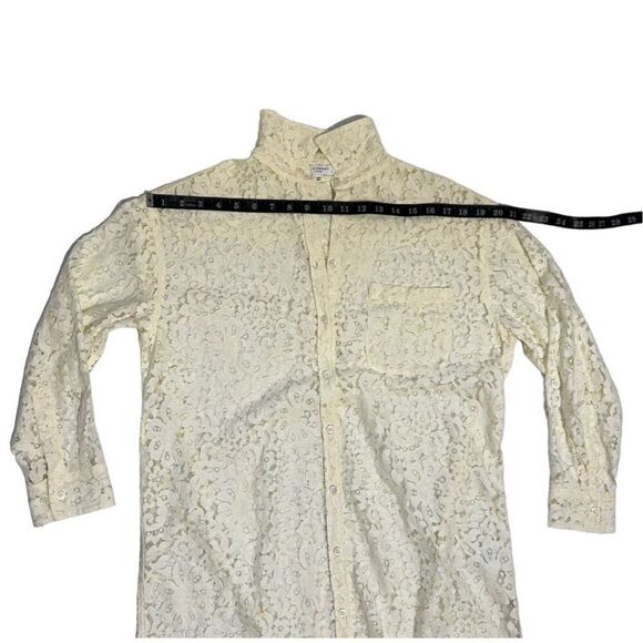 Equipment Small Cream Lace Button Front Long Sleeve Shirt Women’s - Picture 10 of 10